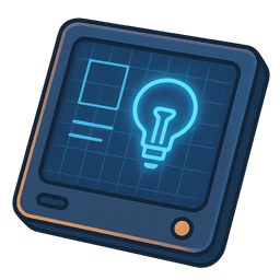 Cooled blue blueprint tablet or screen representing polished app designs