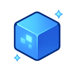 Cooled blue data cube crystal symbolizing stable systems and analytics
