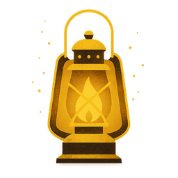 Golden glowing lantern casting light, representing illumination and clarity